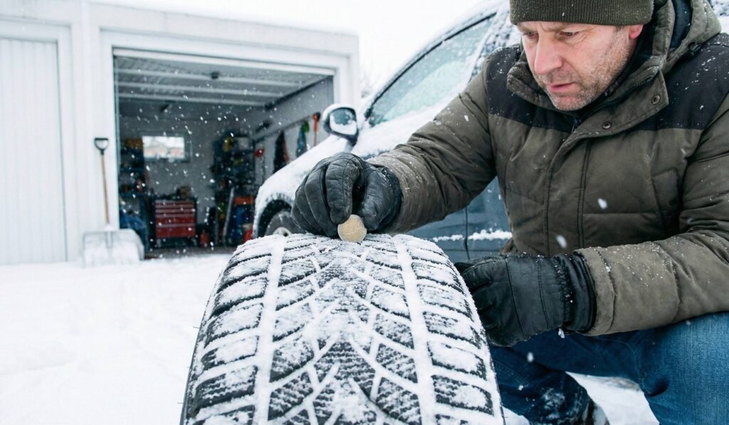 Sprawdzanie głębokości bieżnika